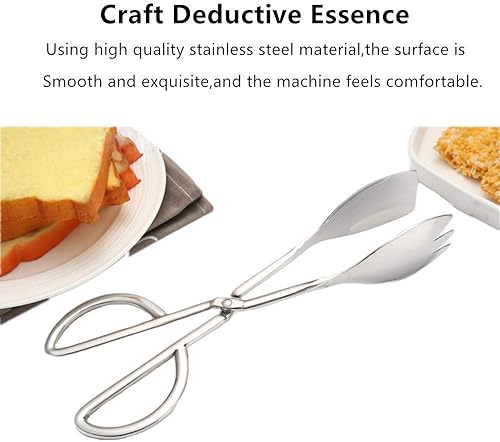 Miniatura 6 de Pinzas para bufé, pinzas para ensalada, pinzas para alimentos, postres, pinzas de cocina, pinzas de acero inoxidable, para servir pasteles, pinzas