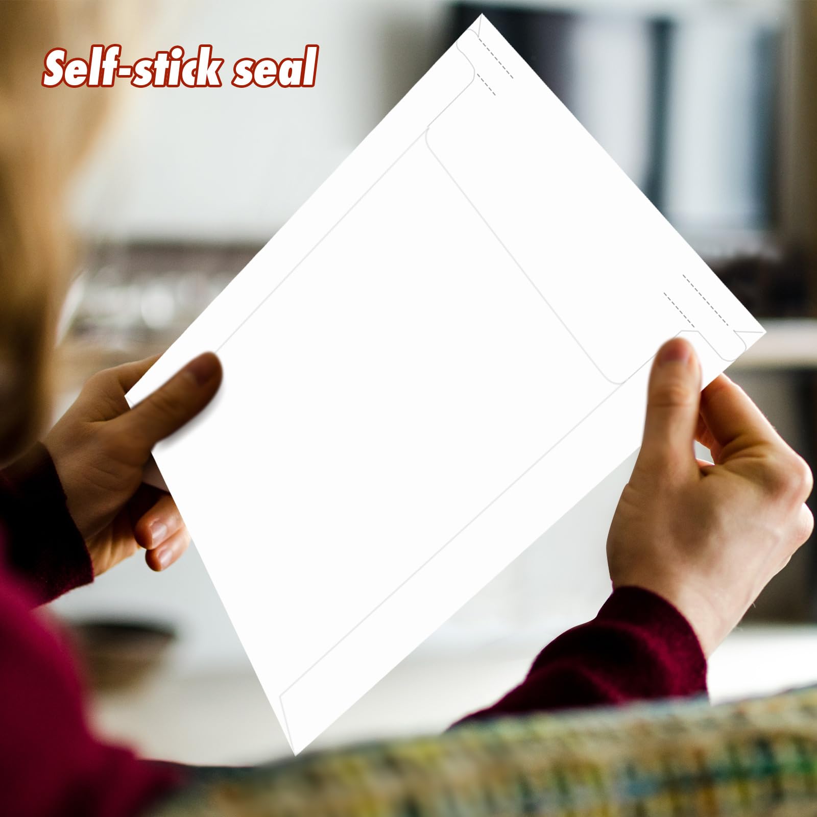 Lot de 220 enveloppes rigides en carton avec fermeture autocollante - 17,8 x 22,9 cm - 250 g/m² - Blanc