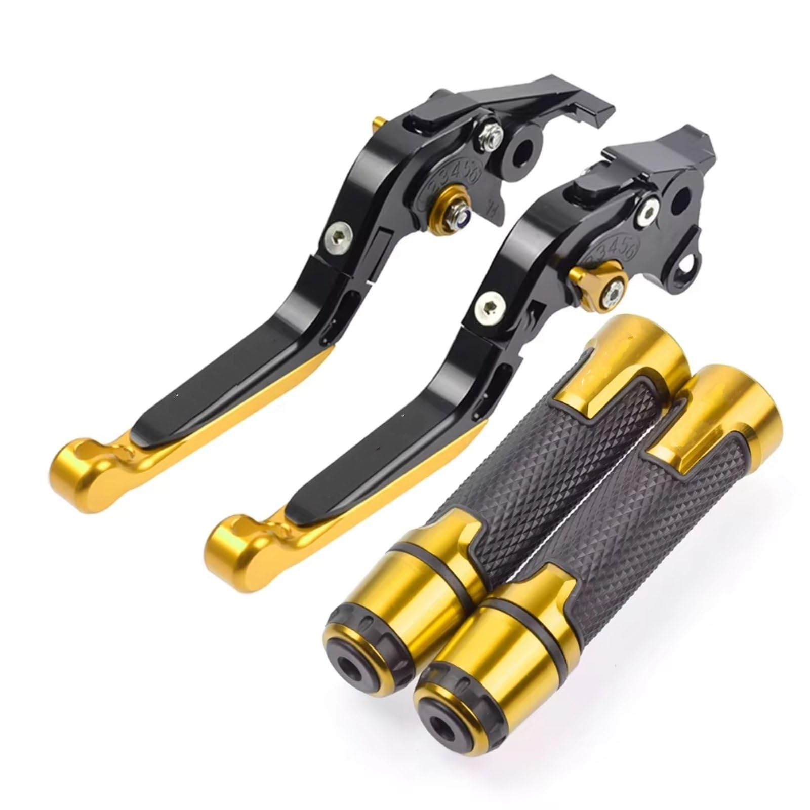 Naojino Brake Clutch Levers Compatible with Suzuki for Hayabusa for GSXR1300 for GSX1300R 1999-2007 2006 2005 Motorcycle Adjustable Brake Clutch Levers Handlebar Grips(Yellow)