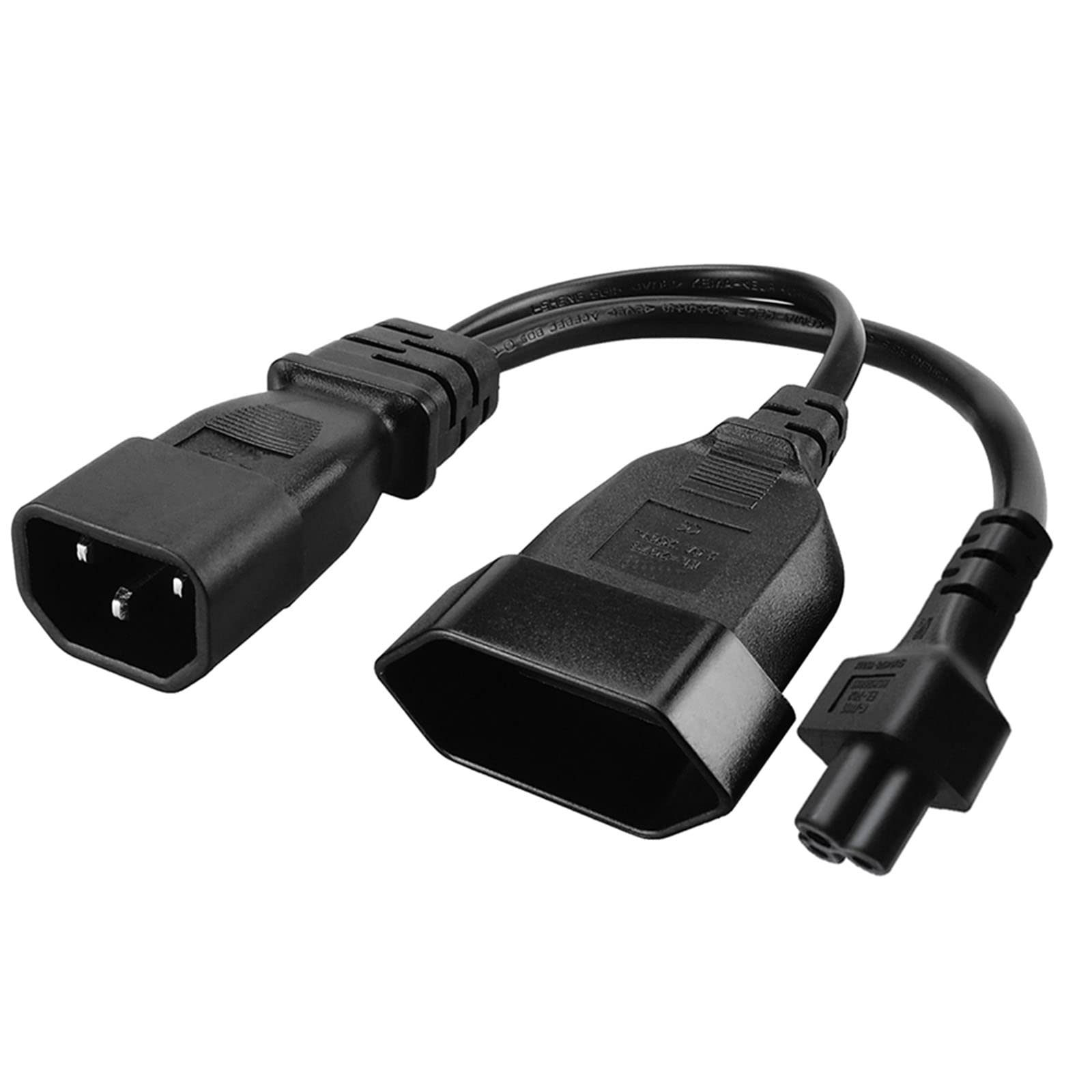 Câble D'alimentation IEC320 C14 Vers C5 - 3 Mètres, Mâle Vers Femelle - 10A 250V, 2500W - Pour Ordinateur Portable, écran, Imprimante