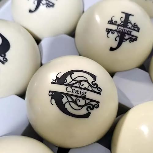 Miniatura 5 de Bola de billar grabada personalizada con nombre, bola de monograma personalizada, bola de billar única para entusiastas del billar, deportes, regalo