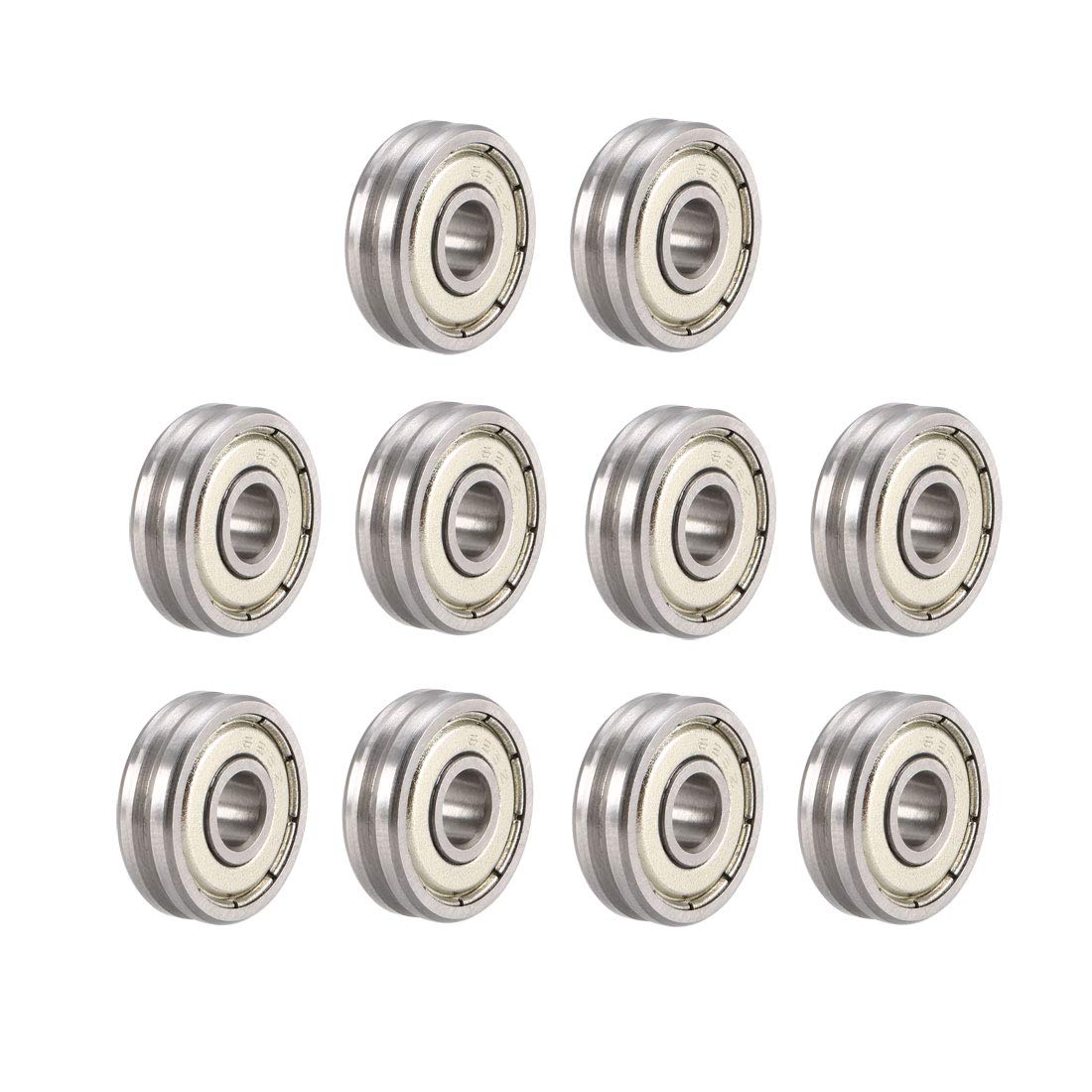 uxcell V625ZZ Deep V Groove Guide Ball Bearings 5mmx16mmx5mm Double