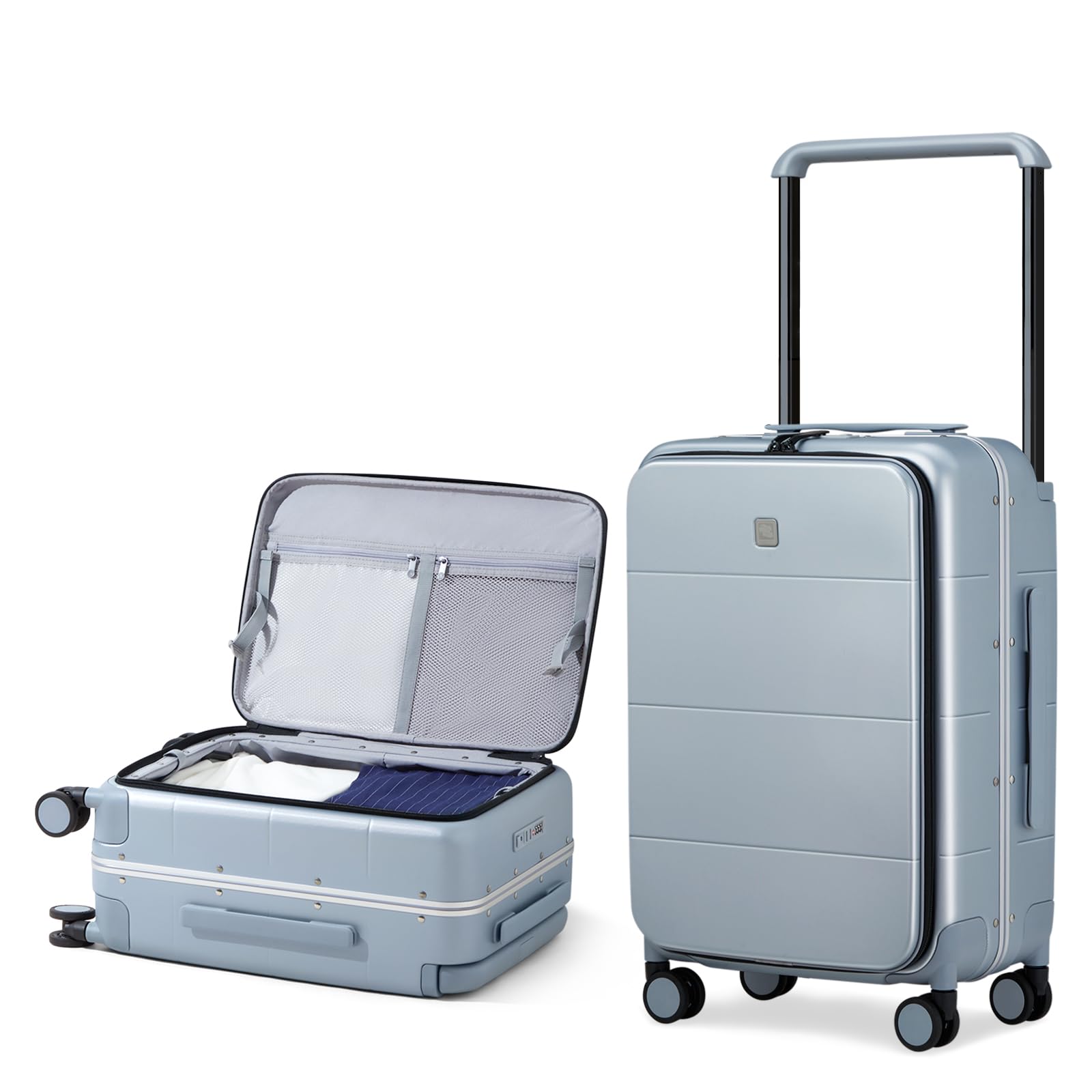 Hanke, 20" Carry-on Luggage & 24" Luggage with Swivel Wheels Hard Shell Polycarbonate TSA Wheels Large Handle