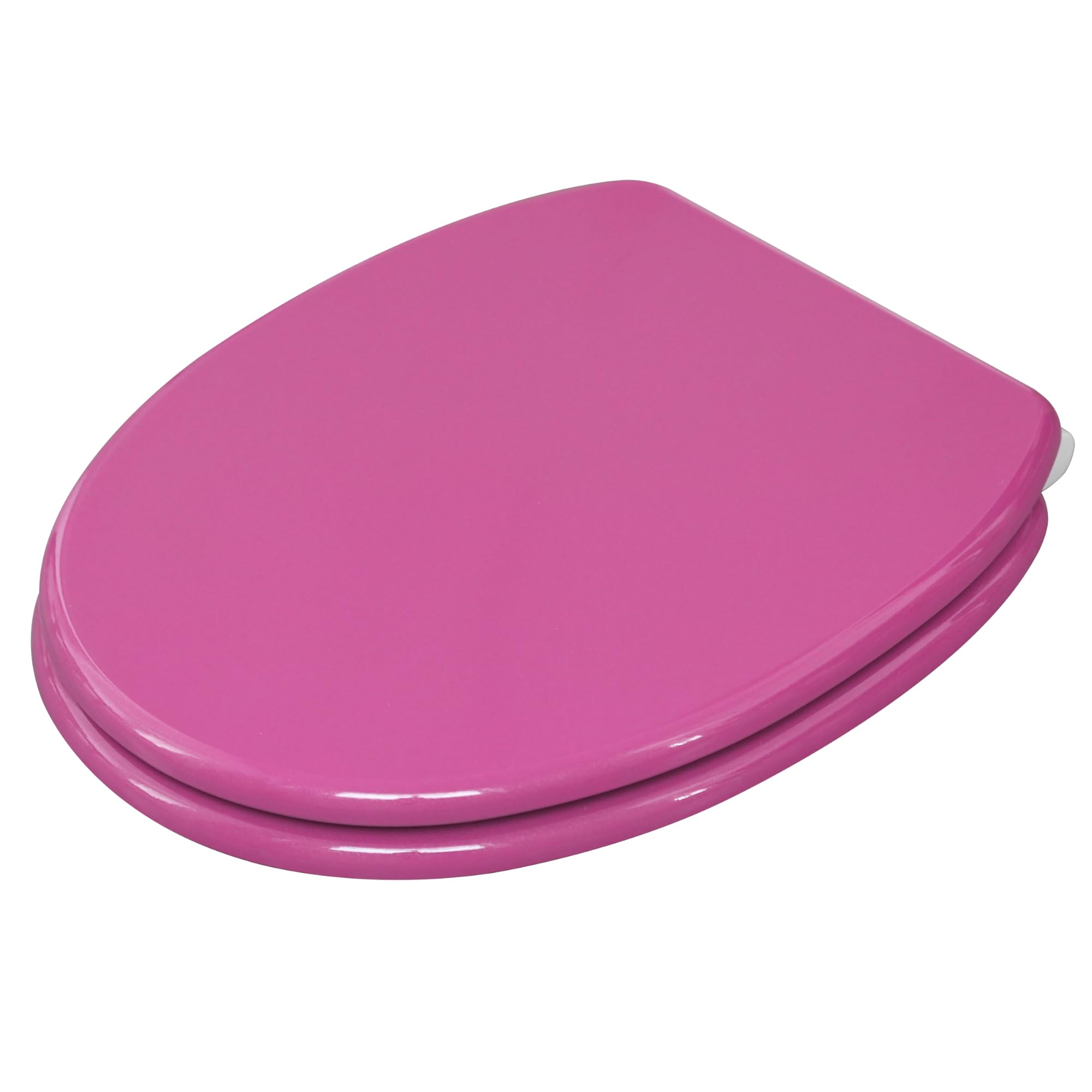 Sanilo Sedile WC con chiusura ammortizzata, grande scelta di copriwater scintillanti da legno robusto e di alta qualità (Rosa scintillante)