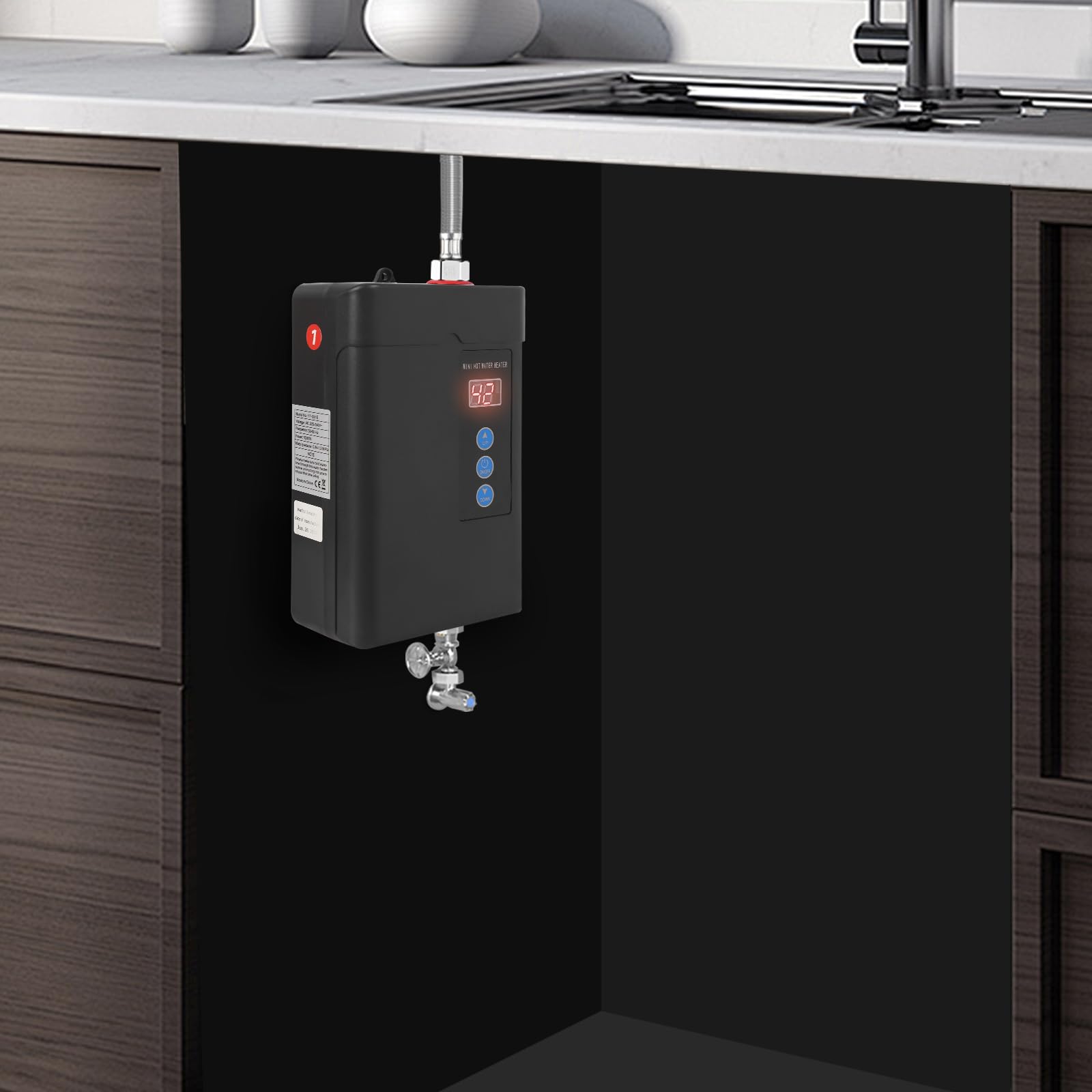 Elektronische doorstroomboiler, 5500 W, doorstroomboiler, douche, doorstroomboiler, 230 V