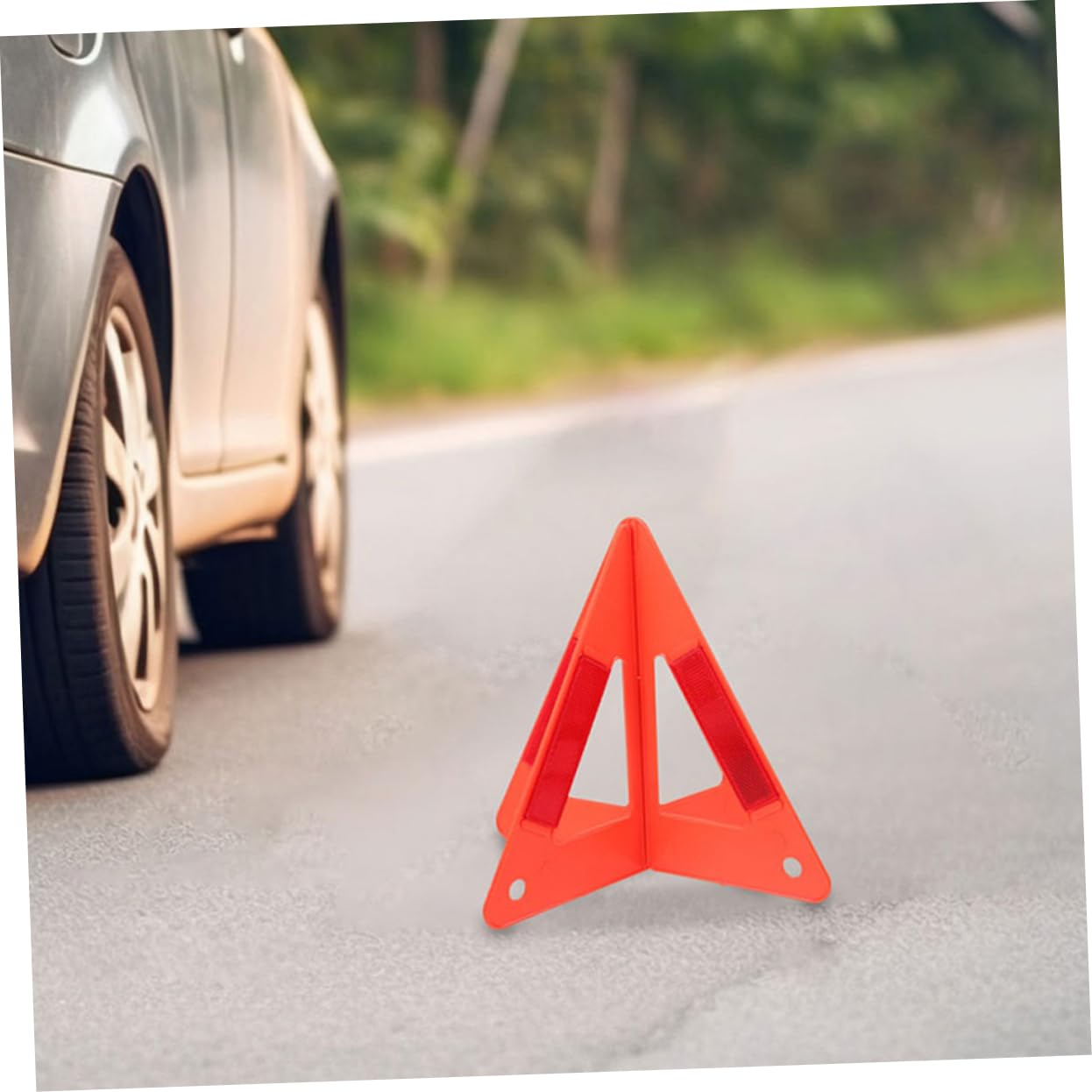 Triángulo de Advertencia de Emergencia para Coche Rojo 5 Piezas