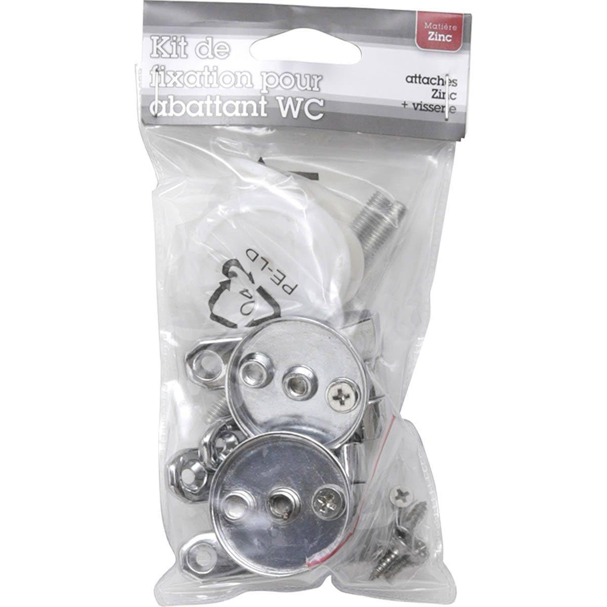 Kit de fixation pour abattant métal