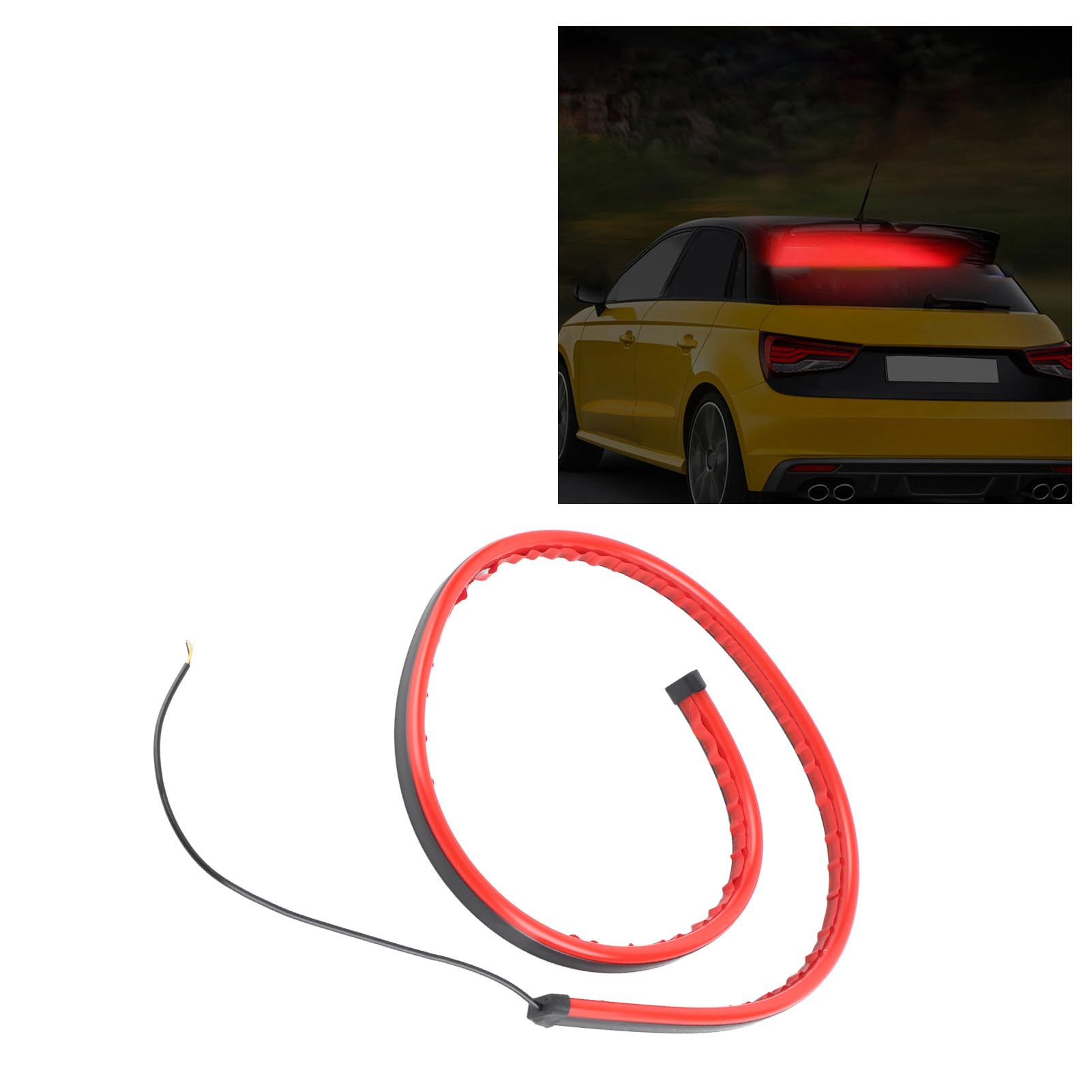 Barra luminosa esterna a LED per portellone posteriore100 cm striscia di terza luce di stop a LED impermeabile flessibile luce rossa luce di stop alta universale per auto striscia