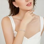 CDE 925 Sterling Silver Infinity Birthstone Bracelet Jewelry Gift for Women