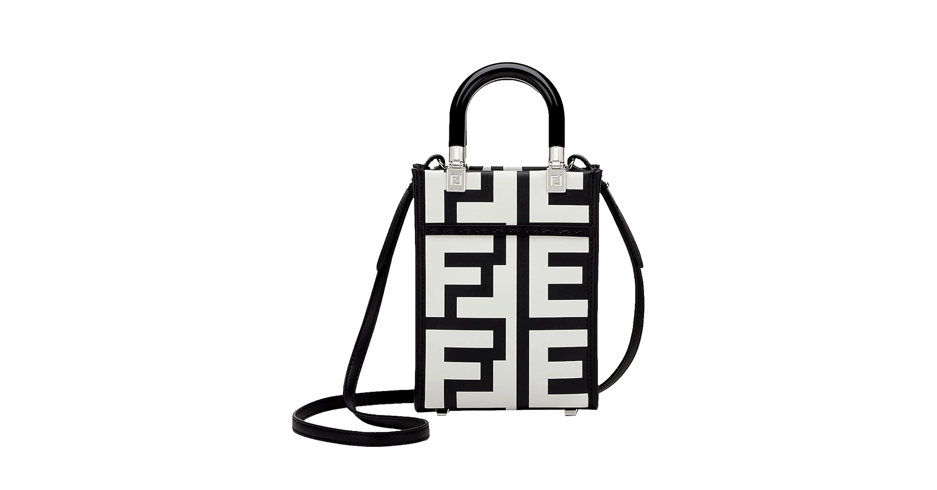 Amazon.com: FENDI FF Mini Bag Shopper Tote Crossbody Bag