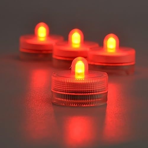 Miniatura 20 de KITOSUN Luces LED sumergibles cr2032 alimentadas por pilas bajo el agua, impermeables, velas LED para eventos, centros de mesa, jarrón, floral, Rosa
