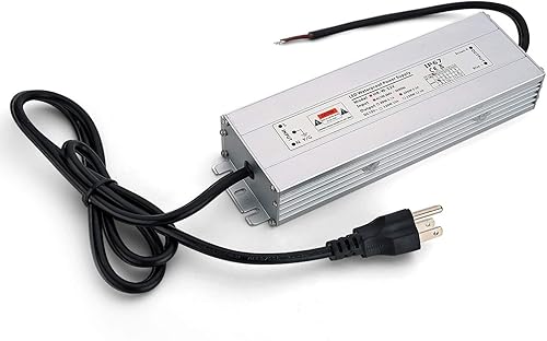 12v LED Driver 100W IP67 Fuente de alimentación Transformador LED 110V AC a 12V, transformador de 12v para luces LED con enchufe de 3 puntas, para