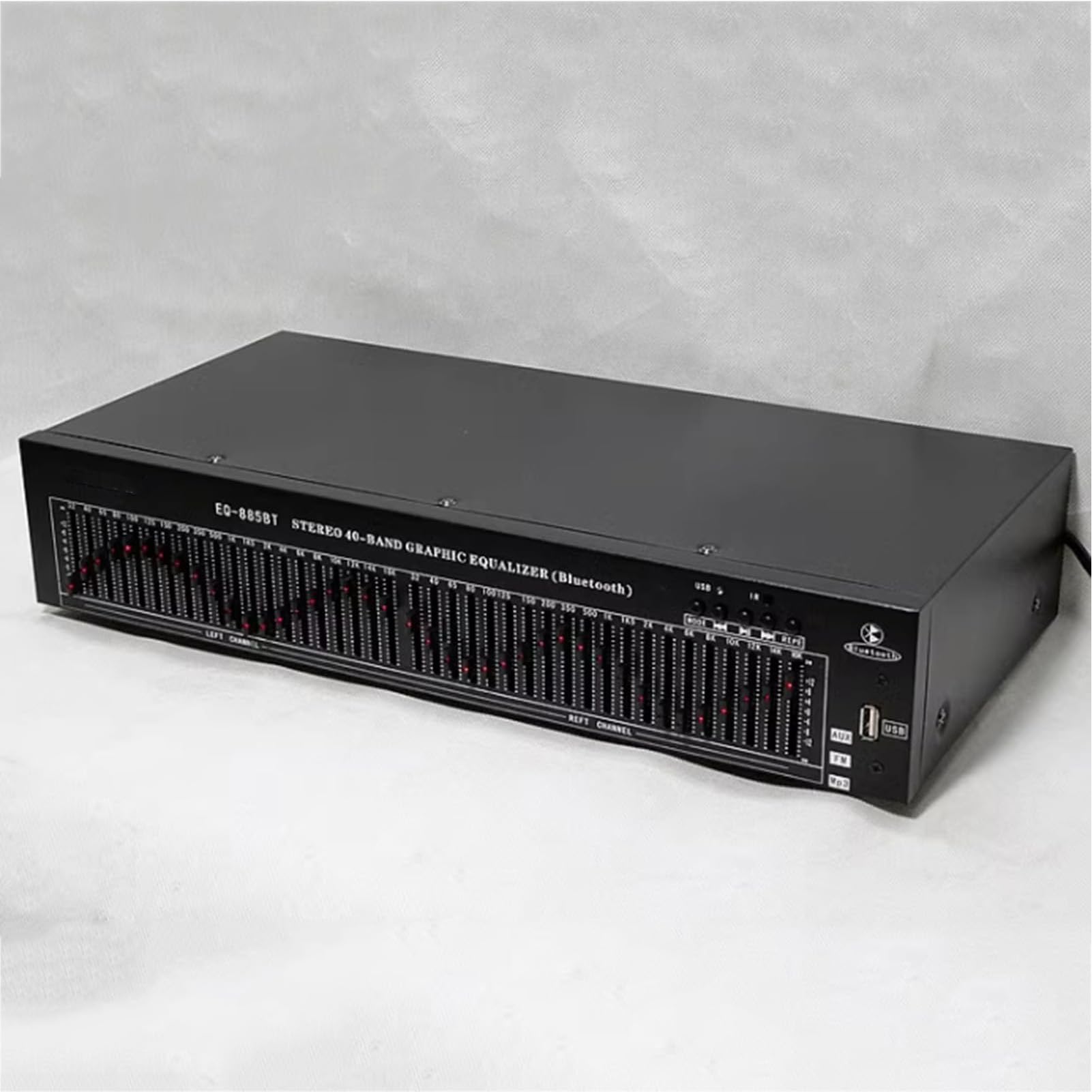 Dwukanałowy 20-pasmowy Stereo Korektor Graficzny, Cyfrowy Analizator Spektrum Z Bluetooth 5.0, Pilot, Redukcja Szumów, Hi-fi Domowy Korektor Eq, Do Domowego Audio I Studia Nagrań