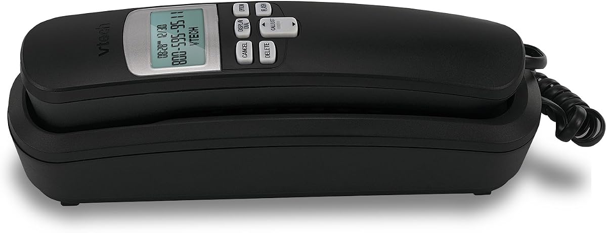 CD1113 Teléfono Trimstyle negro con identificador de llamadas