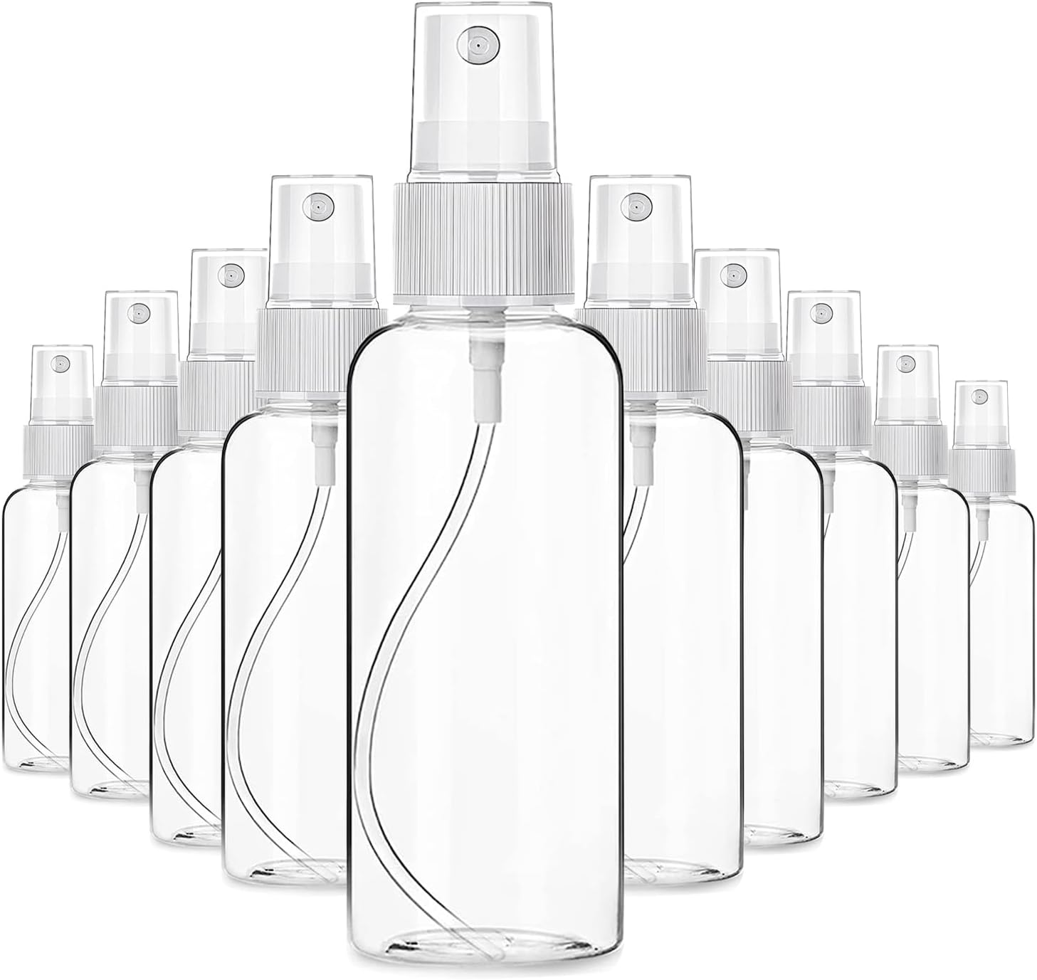 10Pack 3oz Small Mini Water Spray Bottle, Plastic Clear