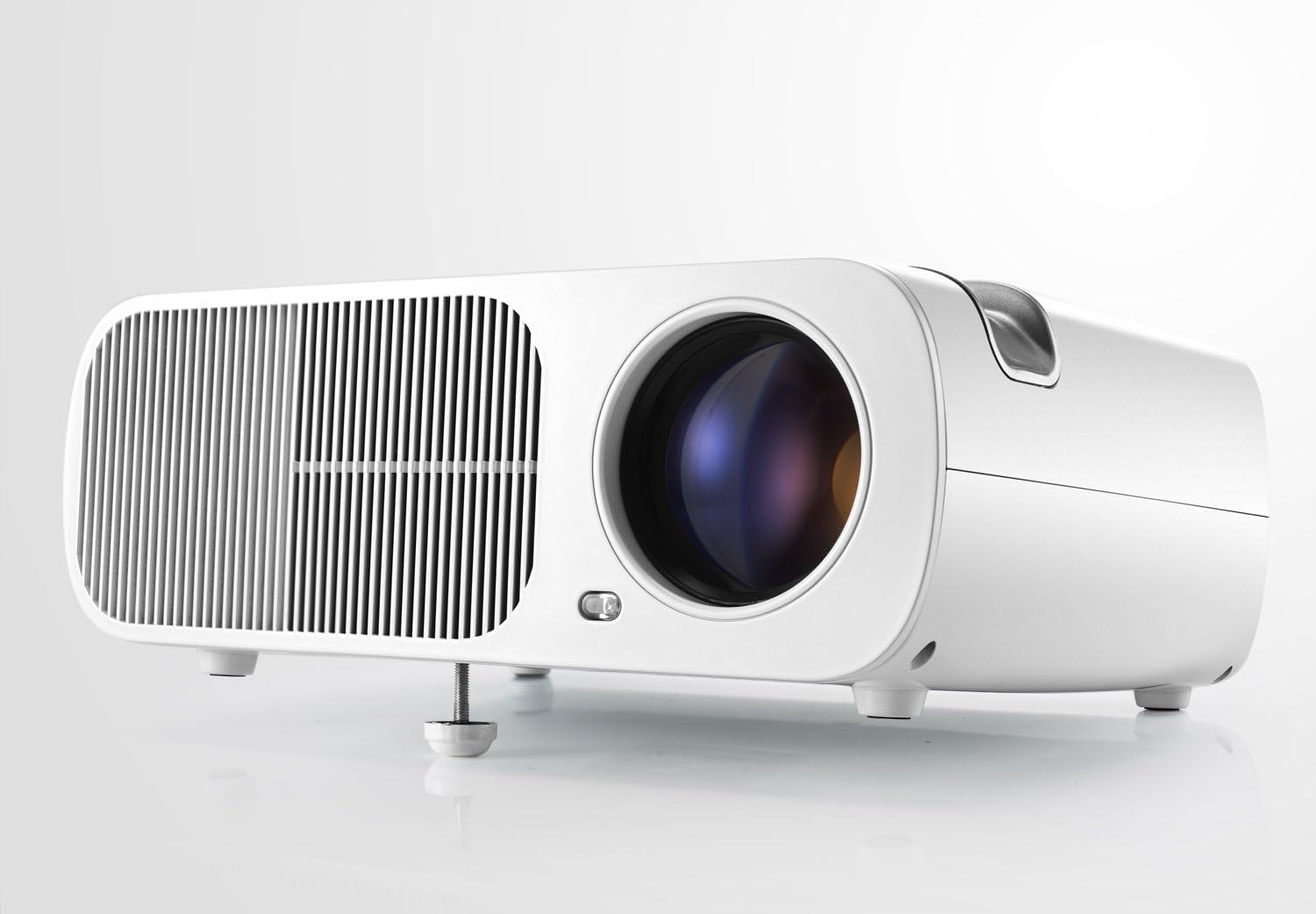 HD Projector, Pomarks Q2 Mini TV Projector for Home Theater, TV Box, DVD Player, Laptop, Tablet & Smarthone, Support VGA/HDMI/USB/AV Input , Max 200-Inch Display - White