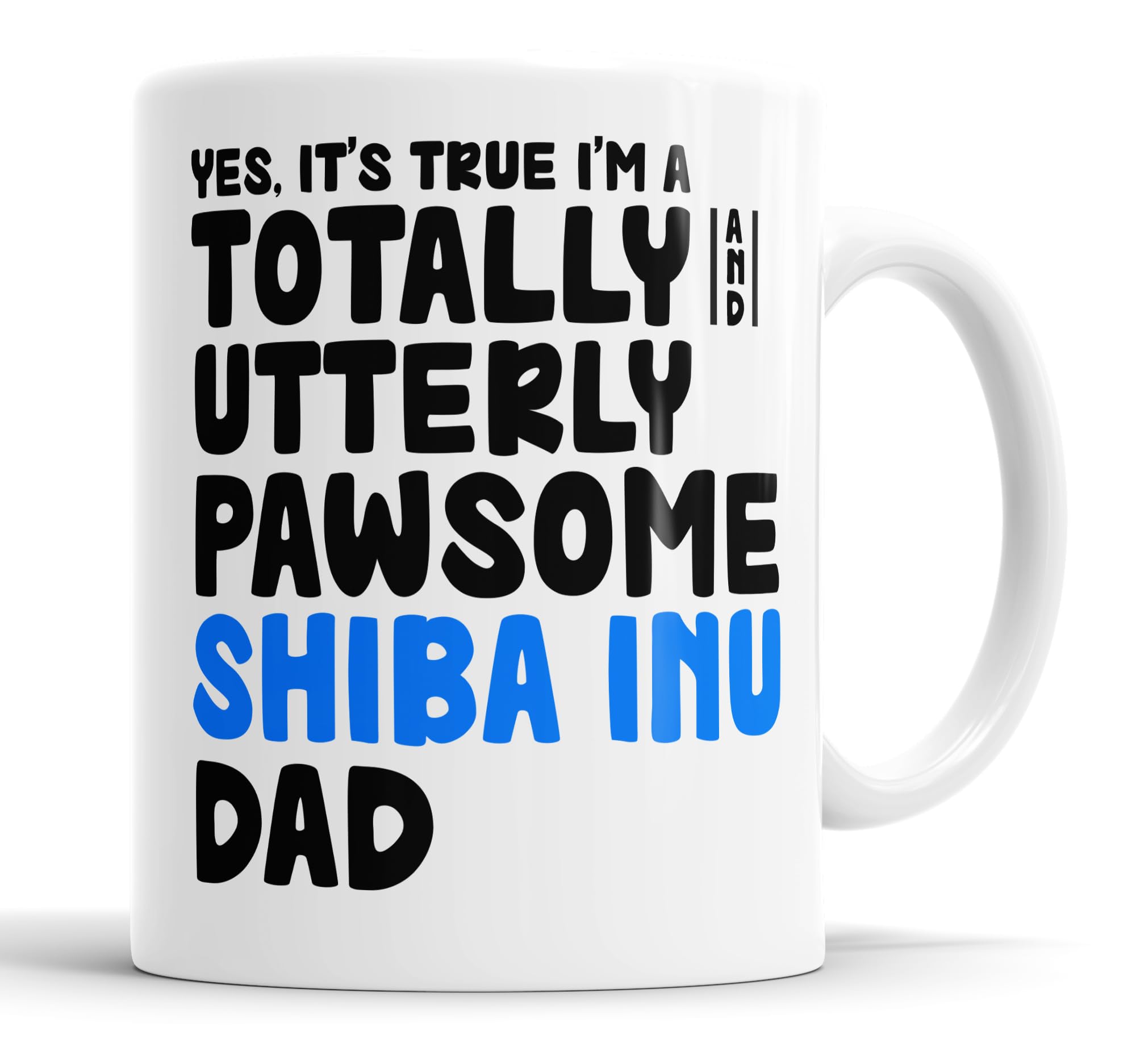 Faithful Prints Pawsome Dog Mug | Dog Cups | Dog Mum Mugs | Dog Dad Cup | Pawsome Mum | Pawsome Dad (Dad, Shiba Inu)