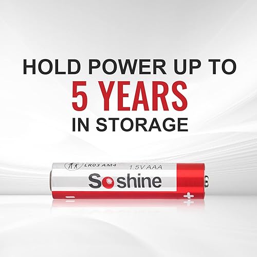Miniatura 3 de Soshine Pilas AAA - Paquete de 36 pilas alcalinas triple A, de larga duración, a prueba de fugas, baterías de 1.5 V - 5 años de vida útil