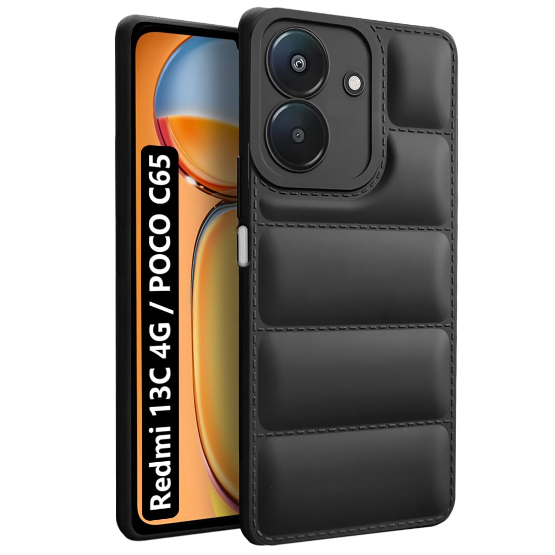 Fashionury Back Case Cover for Mi Redmi 13C 4G / Poco C65 | Matte Soft Case | Liquid Silicon Puff Case for Mi Redmi 13C 4G / Poco C65 with Camera Protection | (Black) (B0CQLW7KJW) Amazon Price History, Amazon Price Tracker