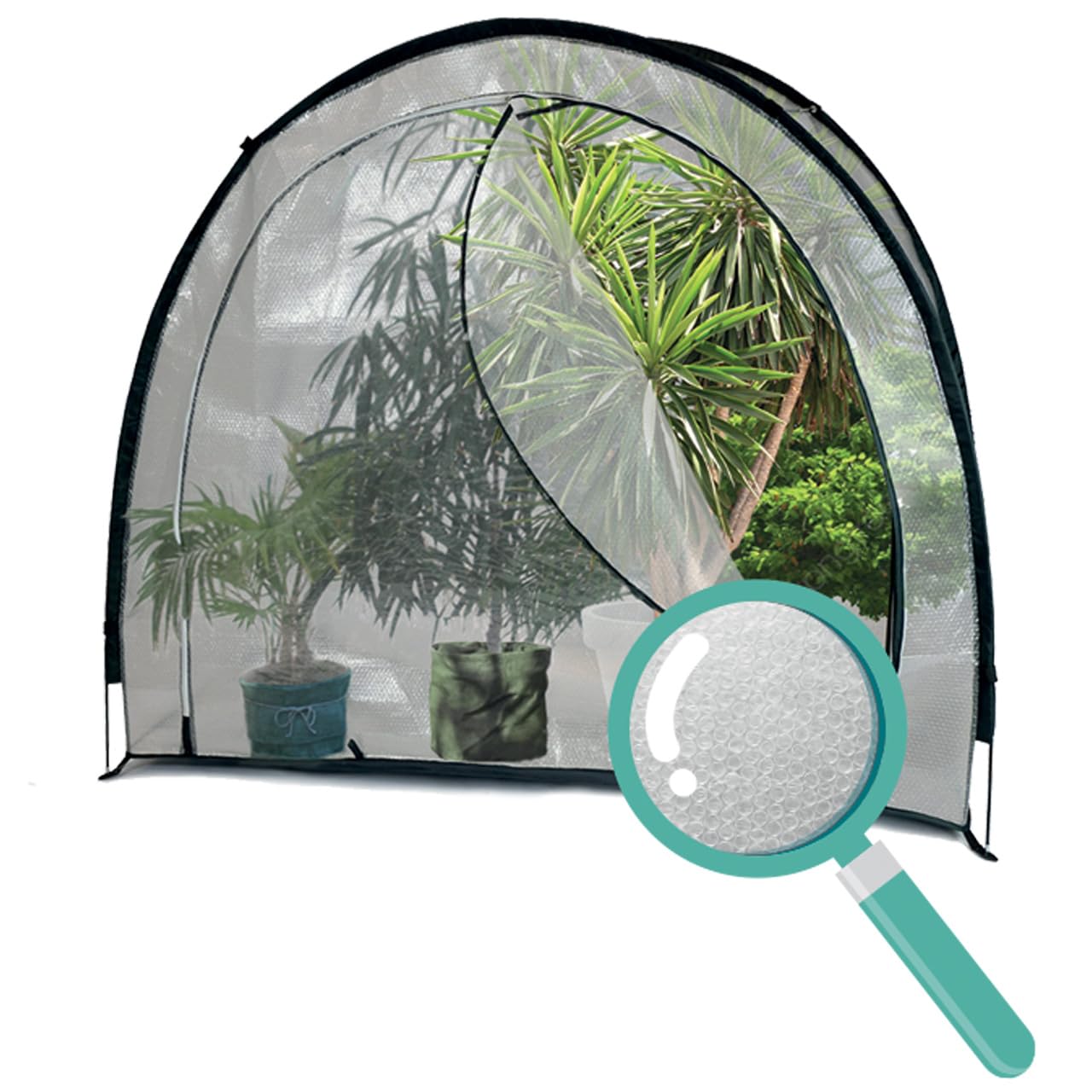 Videx Winterschutzelt Ice Extreme | Frostschutzhaus | H: 175 x L: 200: x B: 85 cm | Iso-Noppenfolie | Pflanzen überwintern | mobiles Gewächshaus| ganzjährig nutzbar