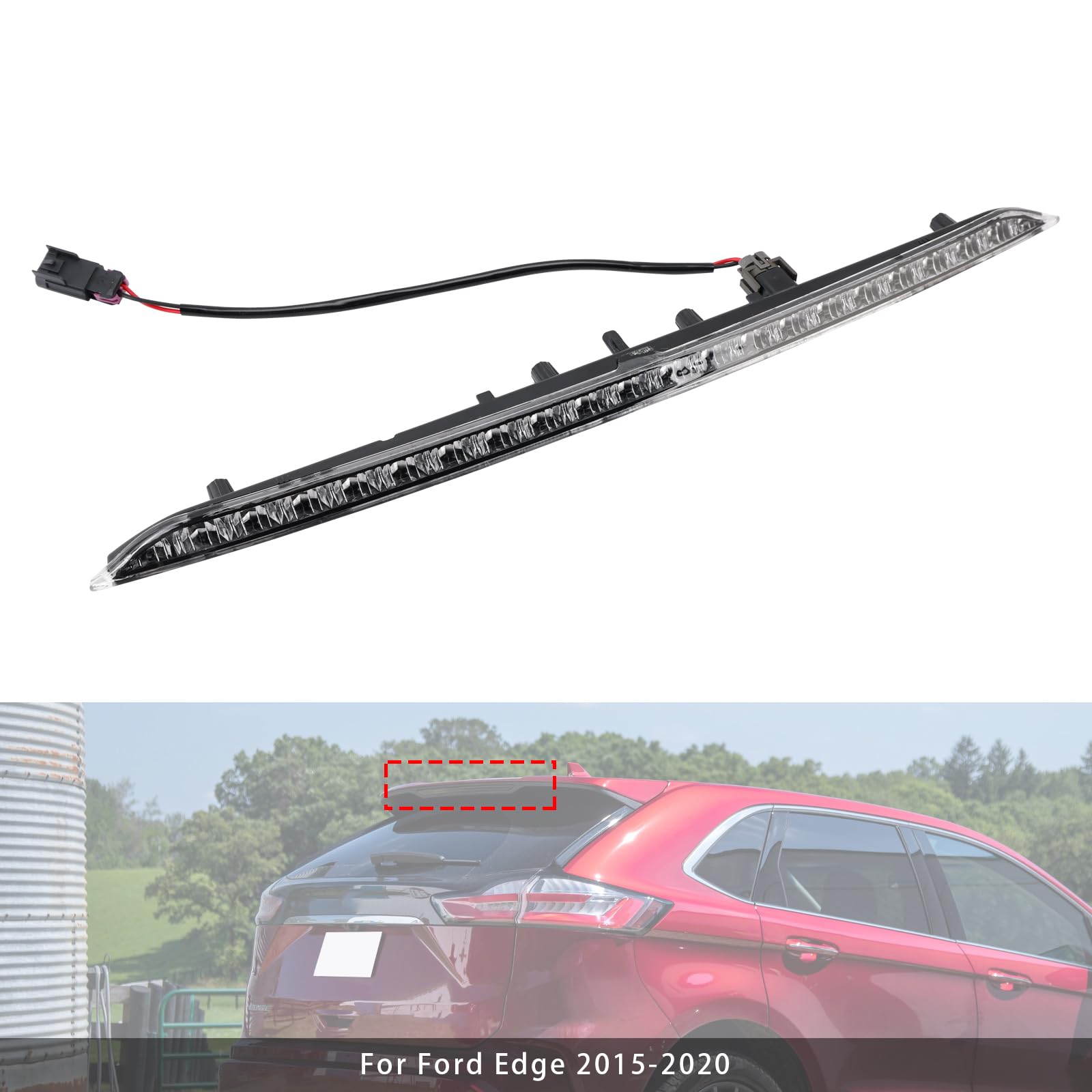 Topteng LED 3rd Third Brake Light Center Assembly 923-133 FT4Z13A613A passend für Ford Edge 2015-2020
