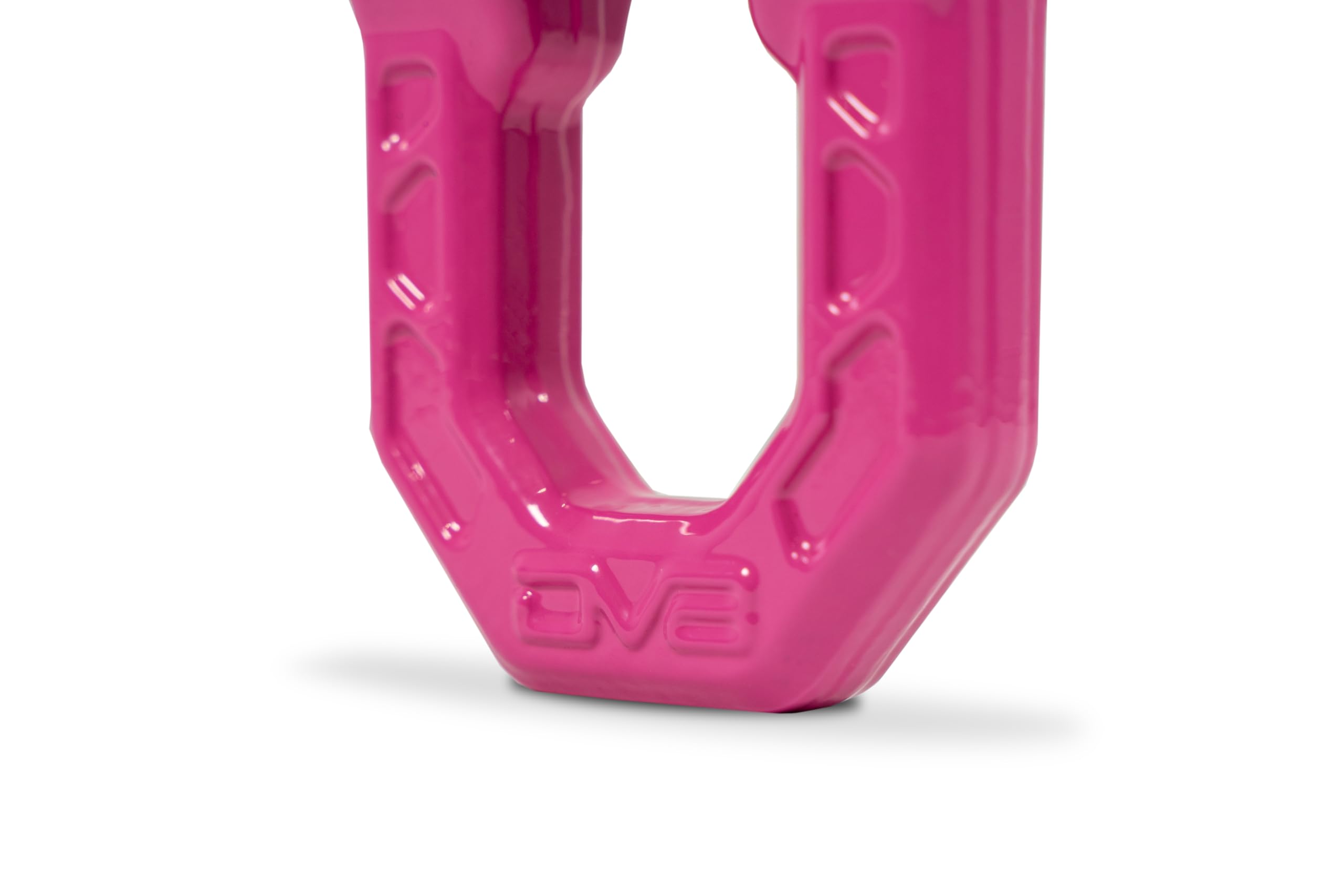 DV8 Elite Series - Grilletes de anillo en D rosa par de 8 toneladas límite de carga de trabajo | 0.12 pulgadas y (4) aisladores de 0.2 pulgadas incluidos, anillo en D de acero forjado de 1 y 0.08 pulgadas de grosor