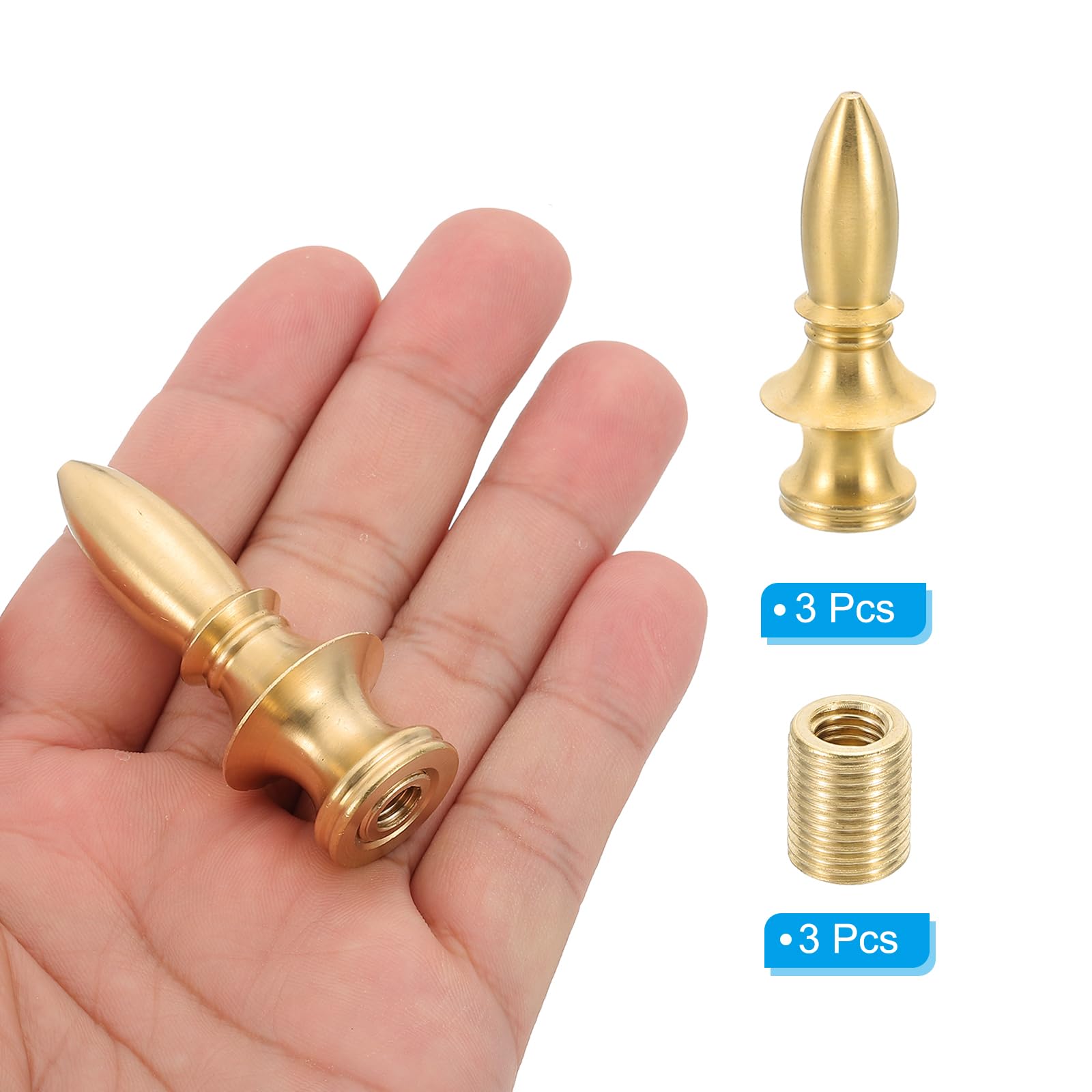 PATIKIL 22 x 54mm Lamp Finials Caps Knob - Image 3