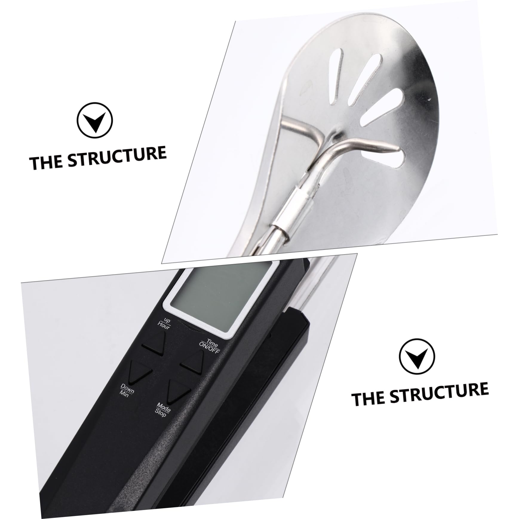 ABOOFAN Termometro per Barbecue con Sonda per Pinze per Alimenti per Letture Accurate della Temperatura per Grigliate Cottura e Cottura al Forno Utensile da Cucina