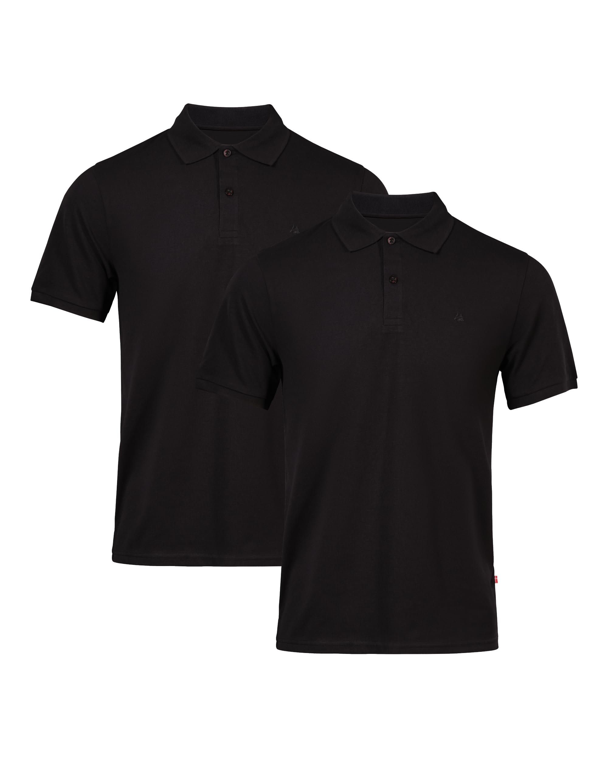 DANISH ENDURANCE Premium Poloshirt Herren Kurzarm (1er|2er Pack), Piqué Qualität aus Bio-Baumwolle, Polohemd, Regular Fit & Stretch, Weich & Bequem