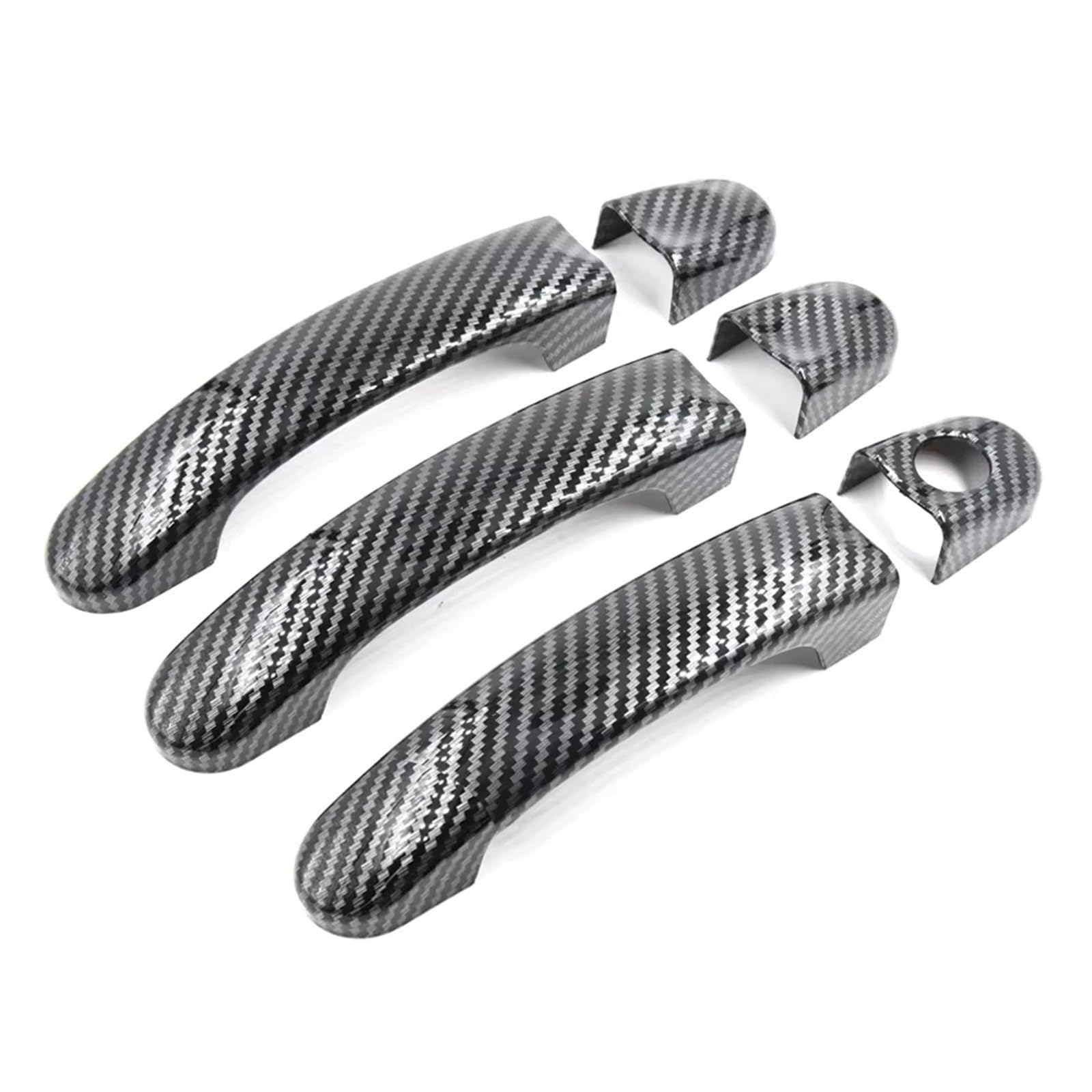 Vdifsvb Carbon Fiber For Vw T5 T6 For Transporter For Caravelle For Caddy For Van For Gloss Side Exterior Door Handle(Carbon Fiber)