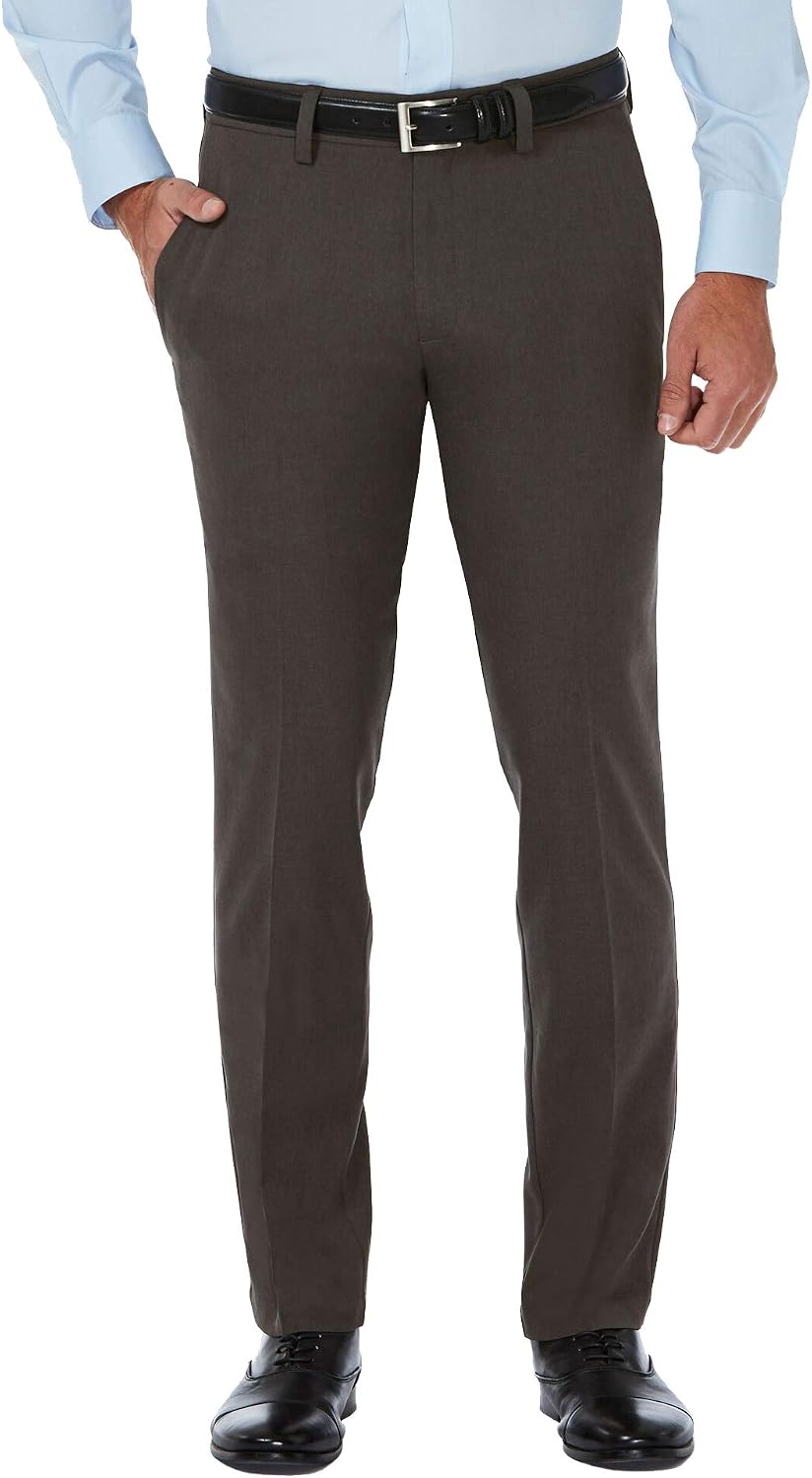 Haggar mens Cool 18 Pro Slim Fit Flat 
