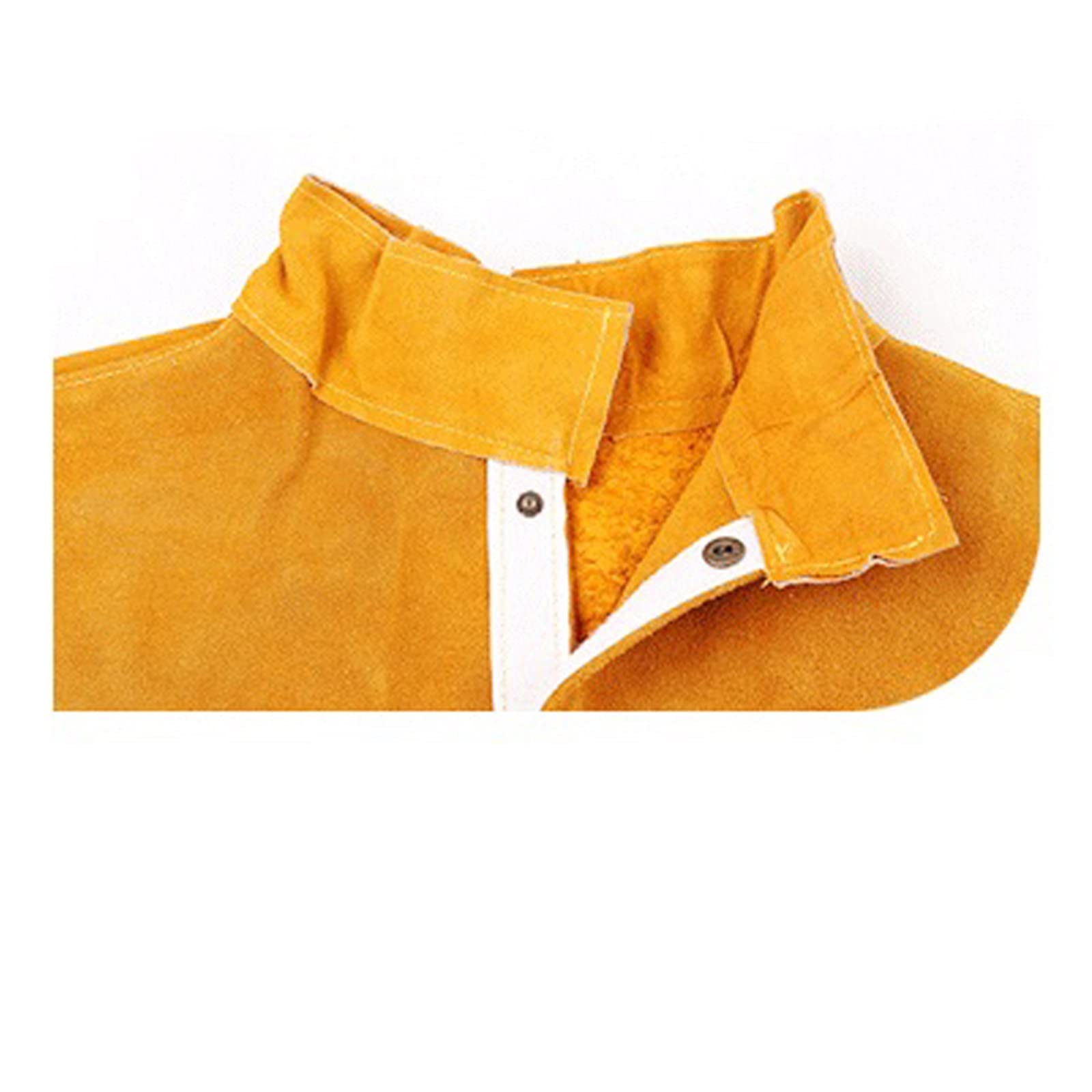 Artículos para soldadura Soldadura de ropa protectora de cuero Retardante de fuego Ropa de soldadura anti-fuego(Jacket,XL)