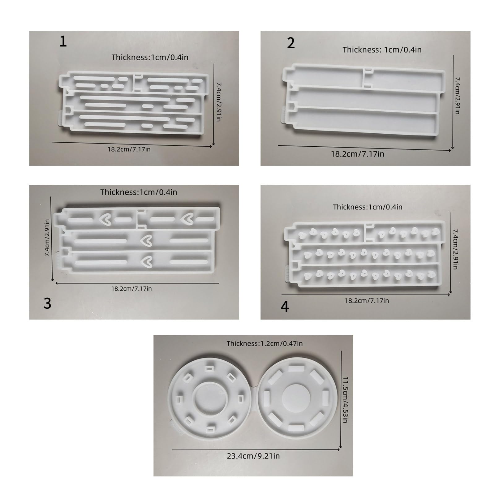 Moules en silicone artisanaux pour époxy, moule créatif en silicone pour résine, ornements et décorations en forme de lumière, cadeau créatif