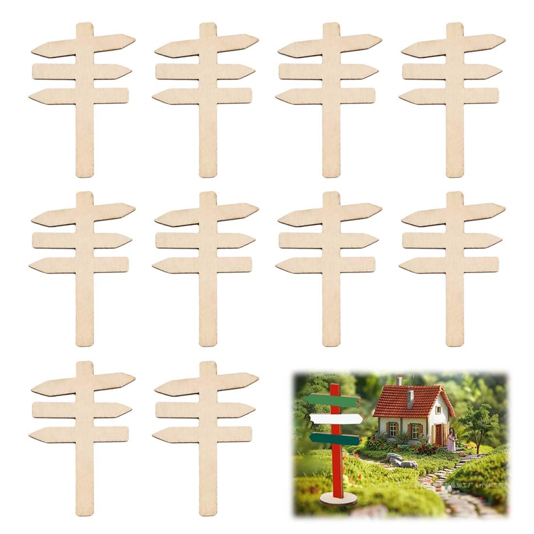10 Cartelli Stradali Mini, Cartelli In Legno Per Bambini E Ragazzi, Segnaletica Stradale Educativa, Giocattolo Didattico Per Apprendimento Sicurezza Stradale