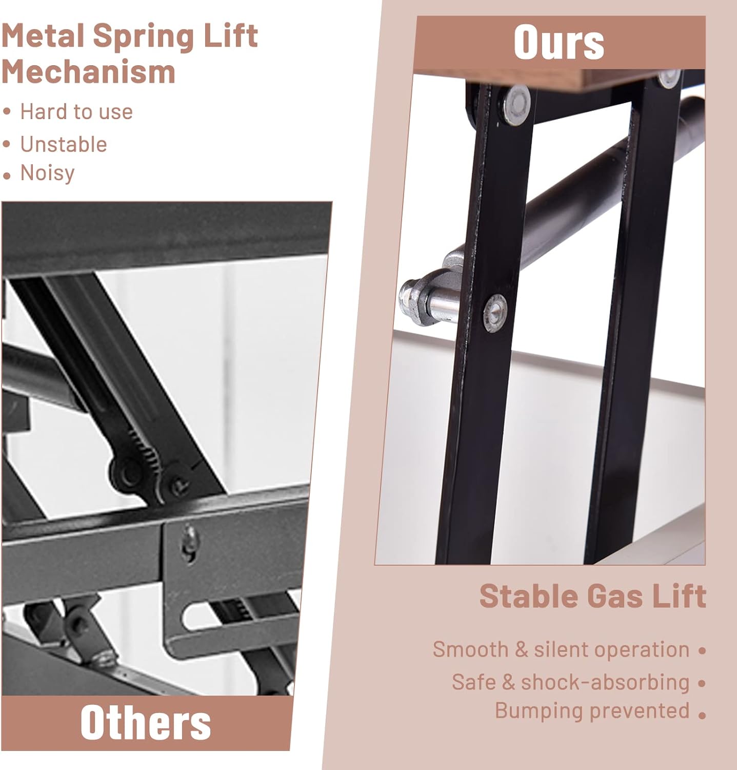 COSTWAY Lift Top Coffee Table, with Hidden Storage Compartment & 3 Open Shelves, Rectangular Cocktail Tea Table with Solid Wood Legs for Living Room Reception Room (White)