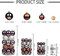 Vista 6 de XmasExp - Bolas de Navidad para colgar (34 unidades, irrompibles)