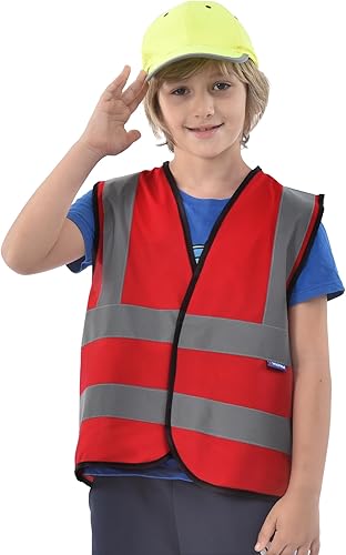 Miniatura 18 de AYKRM Chaleco de alta visibilidad para niños chaleco de seguridad reflectante de alta visibilidad