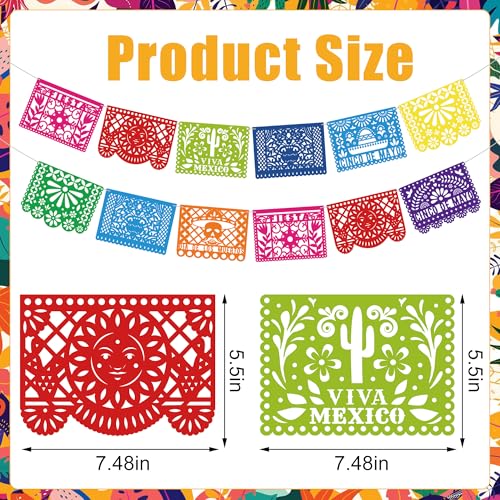Image of 20 PCS Fiesta Party Decorations Set Mexican Banner Cinco De Mayo Mexico Banner Hanging Swirls and Honeycomb Centerpieces for Mexican Theme Fiesta Taco Birthday Party Decoration