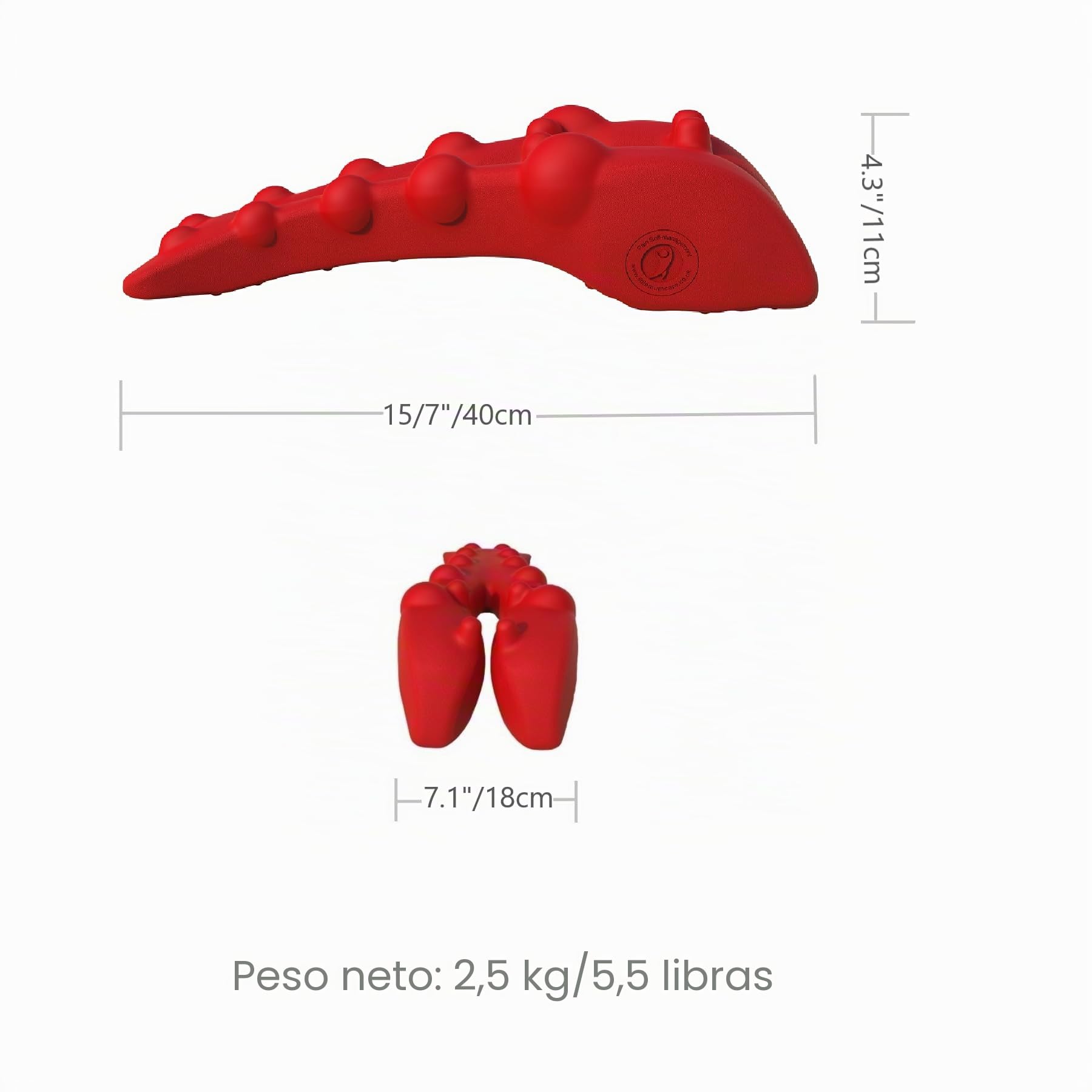 LittleMum Trapezius - Masajeador de puntos gatillo. Liberación miofásica de dolor de cuello y hombros, herramienta de liberación suboccipital, corrector de postura, alivia el dolor de espalda superior