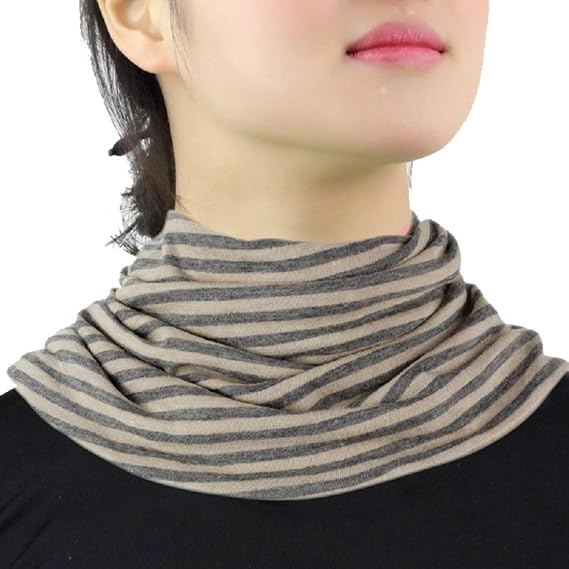 Women's Silk Cashmere Neck Gaiter Autumn Winter Warmth Knitted Circular