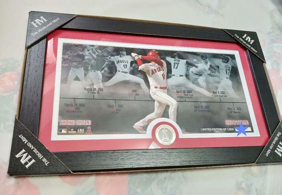 Amazon.co.jp: 大谷翔平100号ホームラン記念シルバーコインフォト 