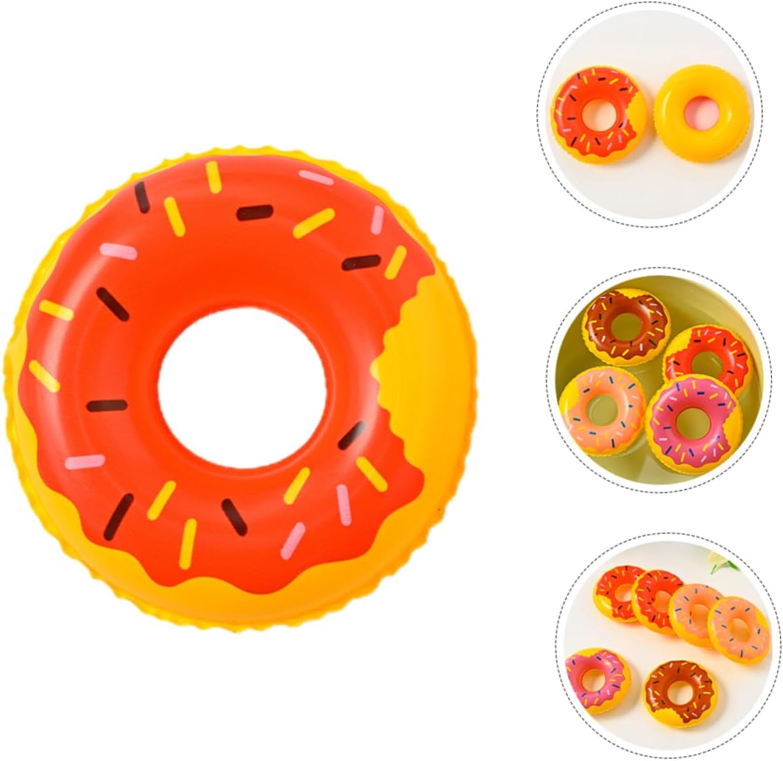 BESPORTBLE 4sets Mini Floating Swim Ring Toys Boys and Girls Pool Float Bathtub Decor Toddler Bath Toys Fun and Comfortable Decorations 16pcs*4