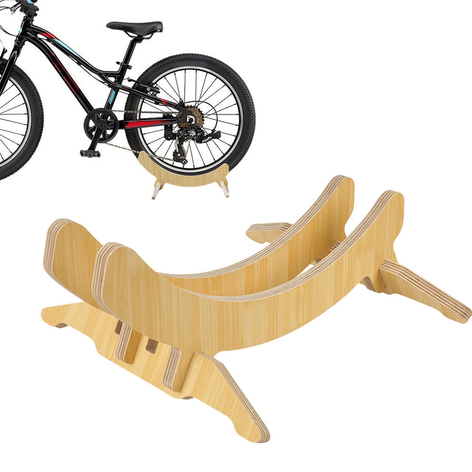 Portabici da pavimento, portabiciclette, portabiciclette, in legno | per organizer per mountain bike e pneumatici da strada, forte universalità, 52 x 40 x 22 cm