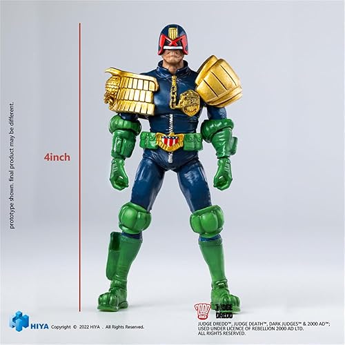 Miniatura 7 de HiPlay HIYA Figura coleccionable exquisito mini juez Dredd Fear Dredd, figura de acción en miniatura a escala 118 EMJ0252