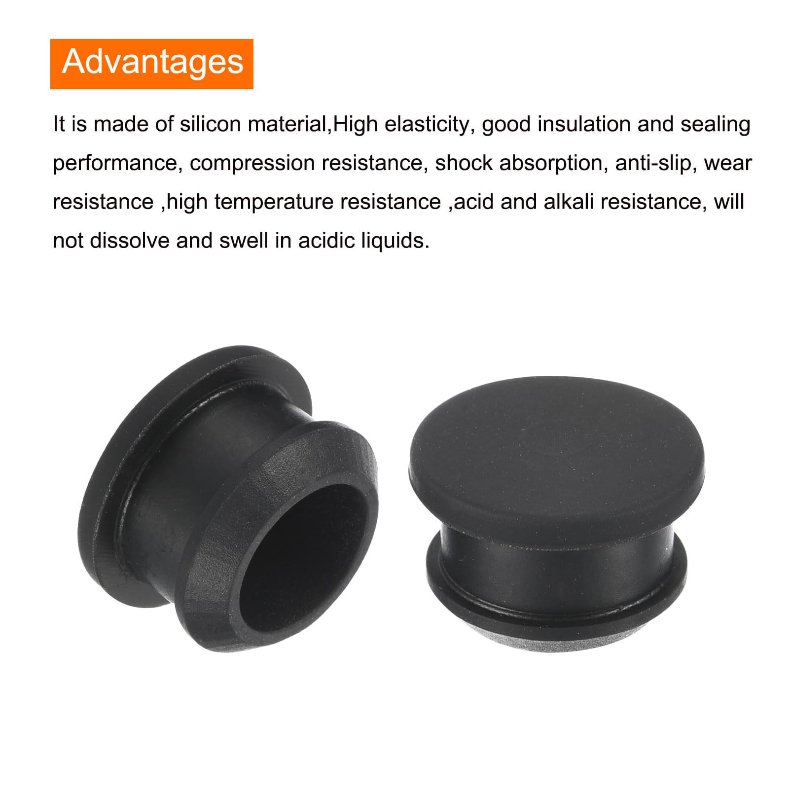 TA-VIGOR 6Pcs Silicone Snap in Locking Hole Plugs, 14mm Diameter Hole Stoppers - Image 4