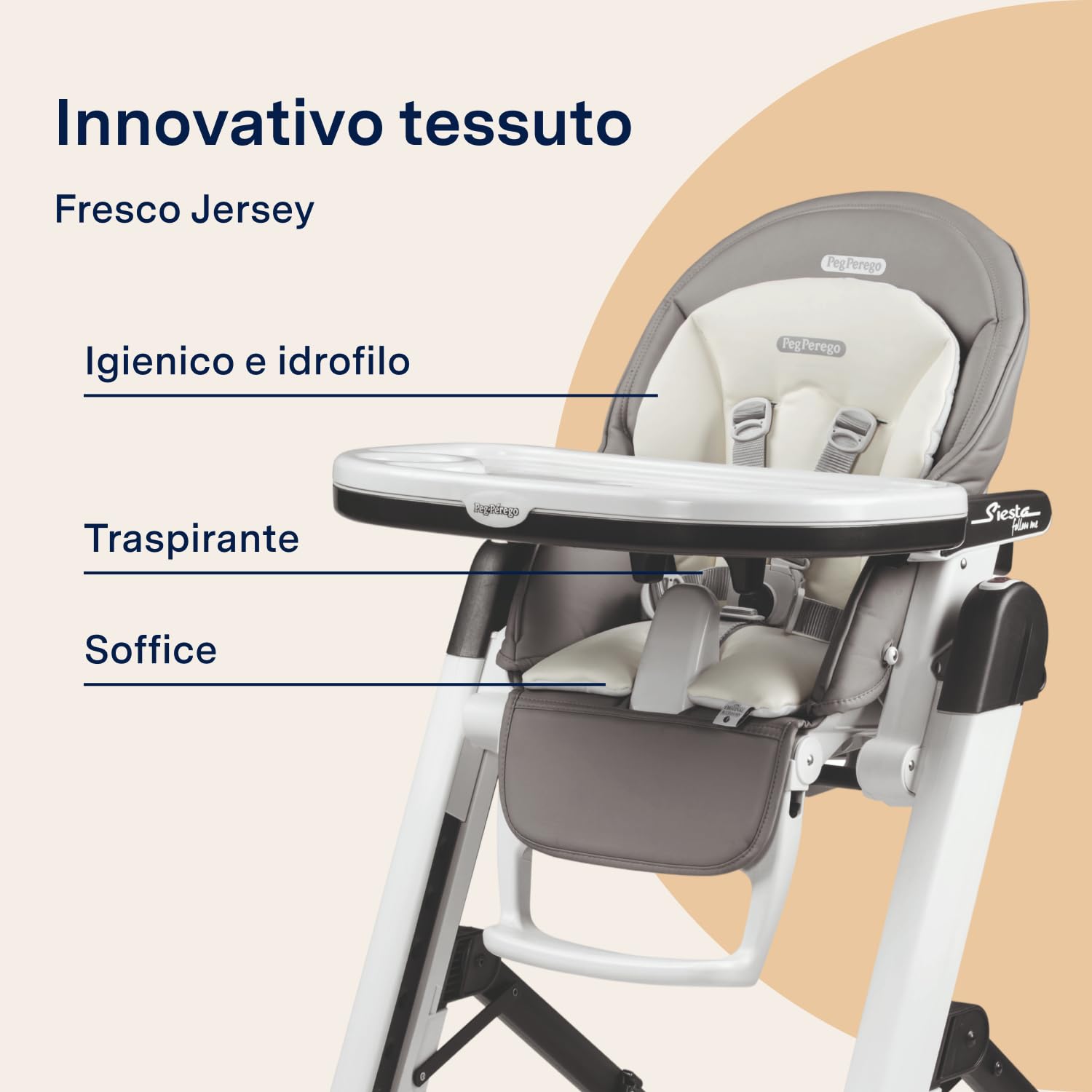 PEG Booster Cushion - Cuscino Imbottito Double Face - Compatibile con i Seggioloni e Passeggini di Peg