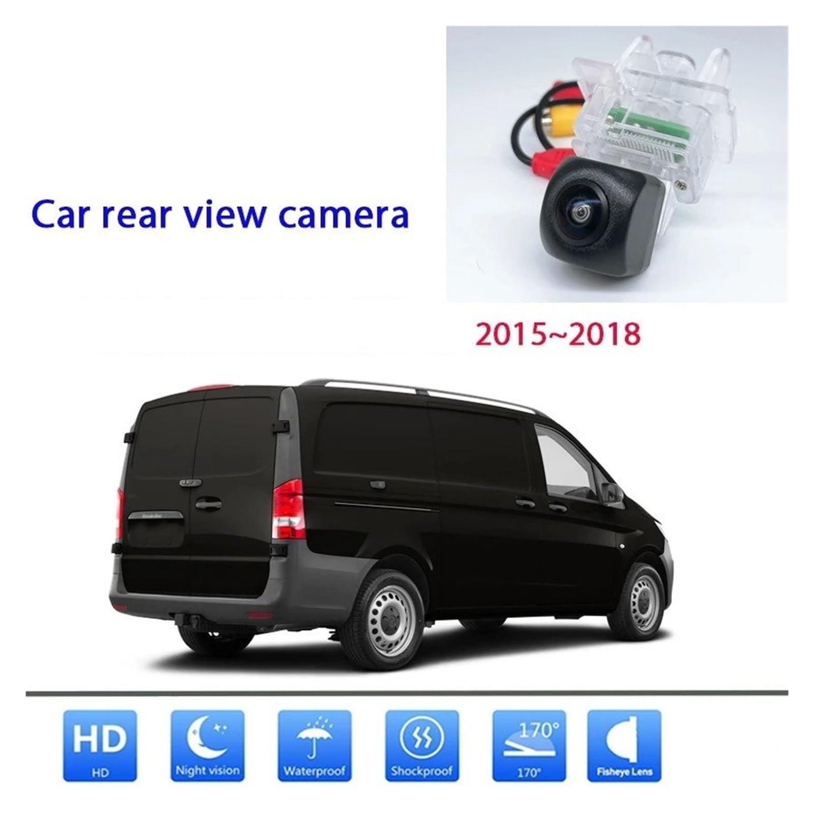 Zamiennik kamery cofania Benz do Viano na Vito na walentynki do Metris W447 2015 2016 2017 2018 Full HD Night Vision kamera tablicy rejestracyjnej kamera cofania kamera cofania (kamera) (kamera z