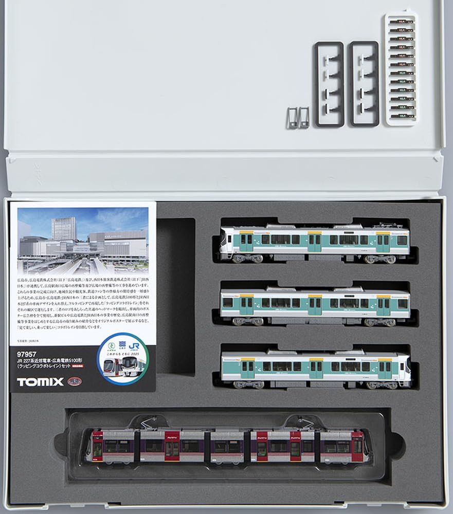 TOMIX 227系&広島電鉄5100形　コラボラッピングセット Amazon | トミーテック TOMIX Nゲージ 特別企画品 JR 227系・広島電鉄