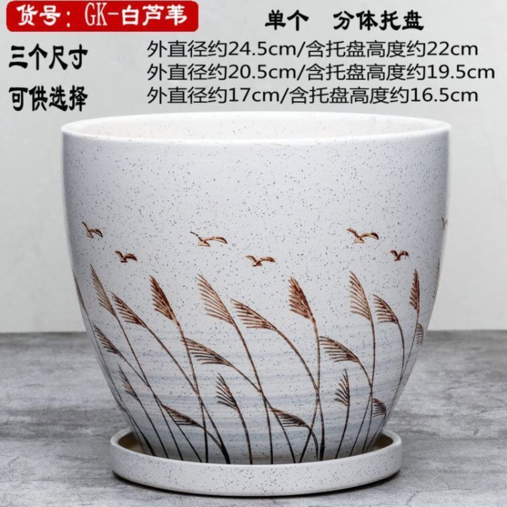 XIALON 16,5 cm ceramiczna doniczka dolna taca doniczka na kwiaty kompletna doniczka na kwiaty orchidei
