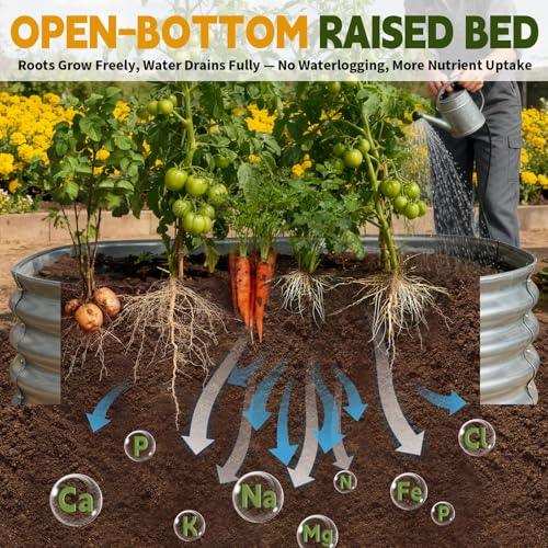 Galvanized Raised Garden Bed Outdoor, Large Raised Bed for Gardening, 4x2x1ft Metal Planter Box for Vegetables, Fruits, Flowers, Easy Assembly with Wing Nuts & Safe Rolled Design, Silver - Image 4